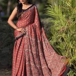 mirror work saree