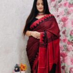 Ajrakh Handwork Modal Silk Saree