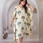 Handcrafted Modal Silk Ajrakh Kaftan