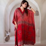 Artisan Ajrakh Silk Lounge Kaftan
