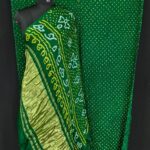 Pure Gajji Rai Bandhej – green floral