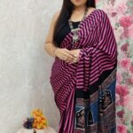 Ajrakh Handwork Modal Silk Saree