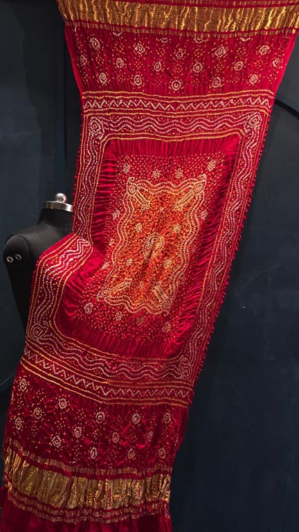 Pure Gajji Silk Bandhani Designer Dupatta