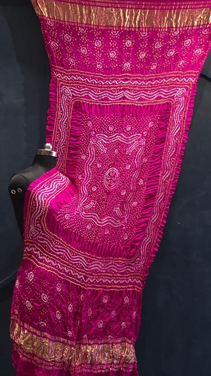 Pure Gajji Silk Bandhani Designer Dupatta