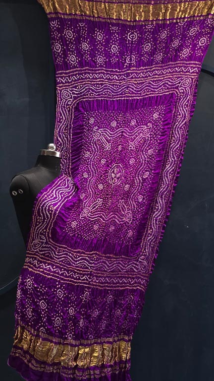 Pure Gajji Silk Bandhani Designer Dupatta