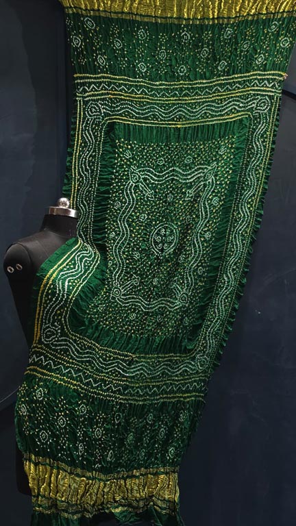 Pure Gajji Silk Bandhani Designer Dupatta