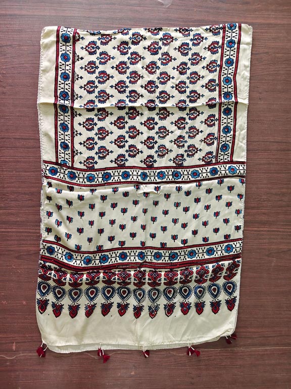 Modal Ajrakh Block Print Stole