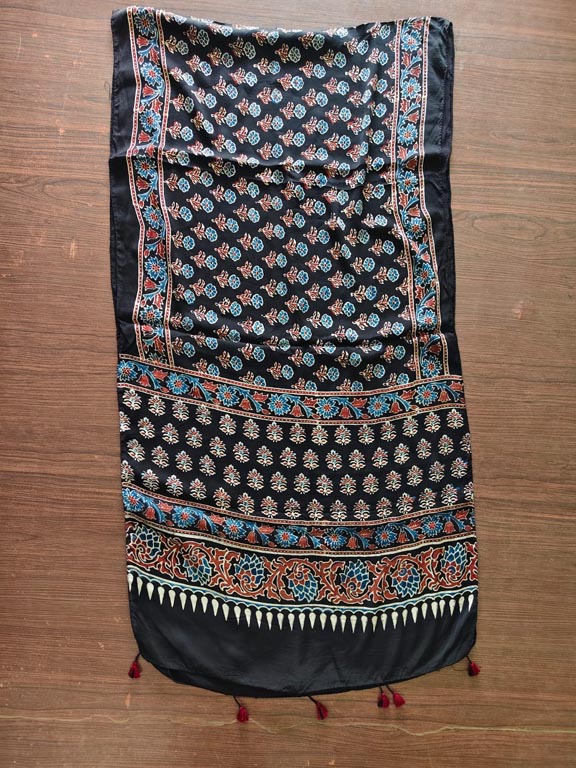 Modal Ajrakh Block Print Stole
