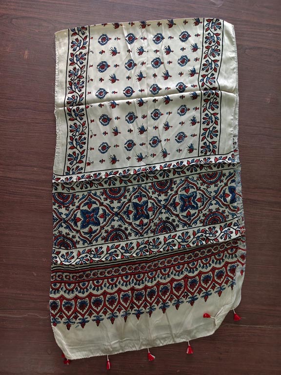 Modal Ajrakh Block Print Stole