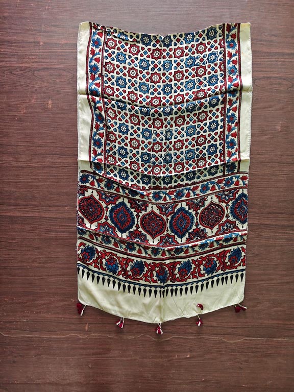 Modal Ajrakh Block Print Stole