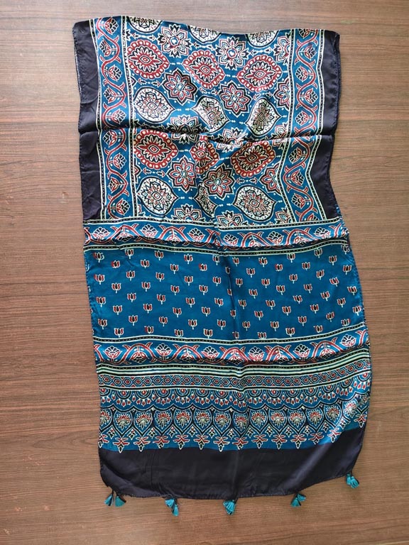 Modal Ajrakh Block Print Stole