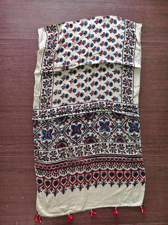 Modal Ajrakh Block Print Stole