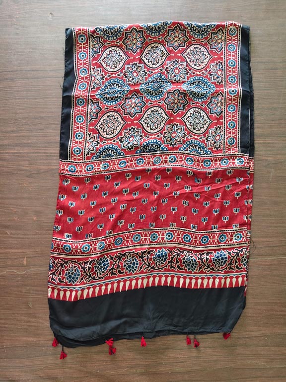 Modal Ajrakh Block Print Stole