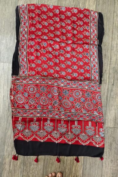 Modal Ajrakh Block Print Stole