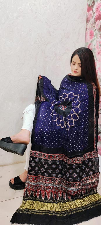 Makri Bandhani Work Designer Dupatta