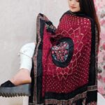 Makri Bandhani Work Designer Dupatta