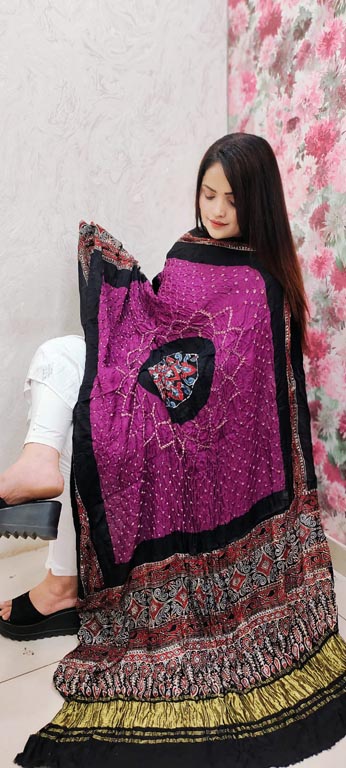 Makri Bandhani Work Designer Dupatta
