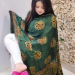 Modal Silk Ajrakh Handblock Print Dupatta
