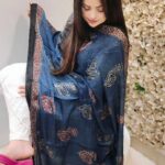 Modal Silk Ajrakh Handblock Print Dupatta