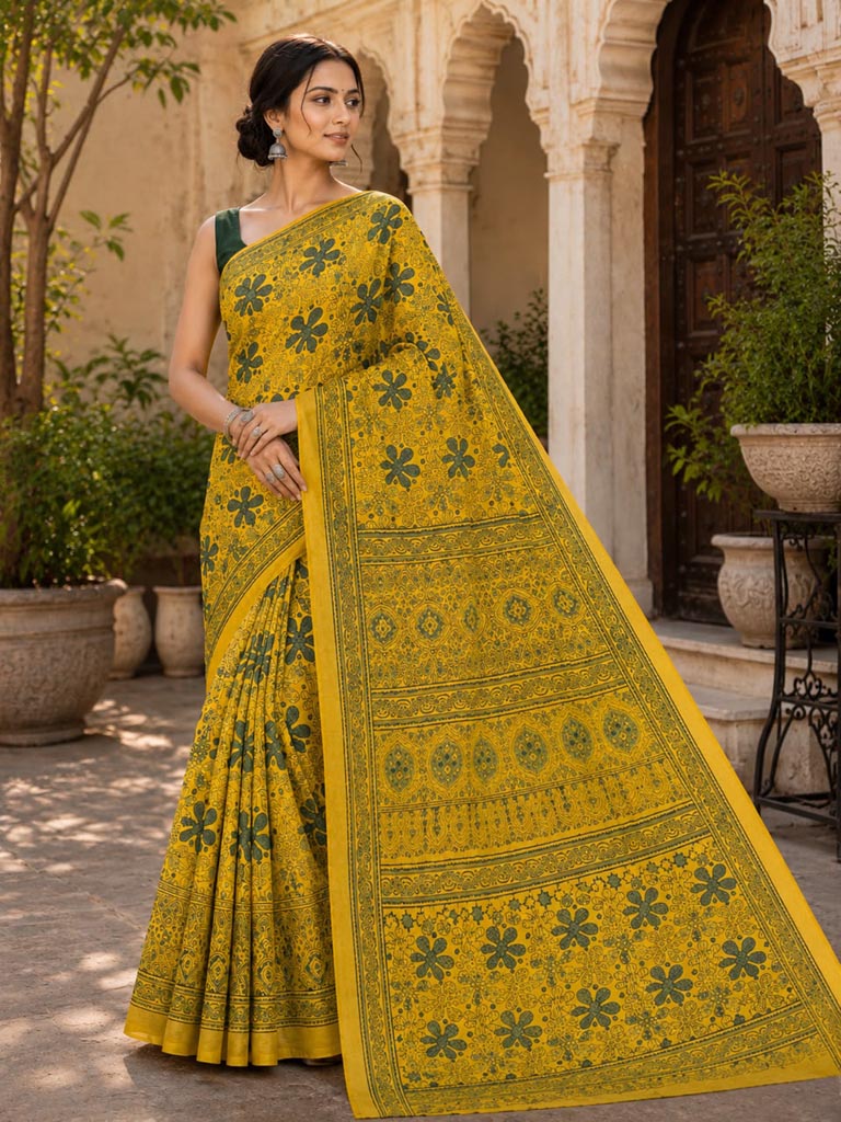 ajrakh saree