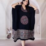 Indigo Block Print Kaftan