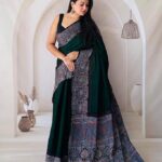 Modal silk saree with zari pallu saree