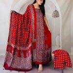Silk Ajrakh Handblock Print Suit Pieces