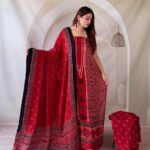 Silk Ajrakh Handblock Print Suit Pieces
