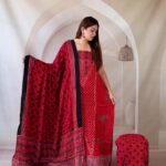 Silk Ajrakh Handblock Print Suit Pieces