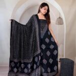 Silk Ajrakh Handblock Print Suit Pieces