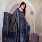Silk Ajrakh Handblock Print Suit Pieces