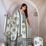 Silk Ajrakh Handblock Print Suit Pieces