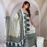 Silk Ajrakh Handblock Print Suit Pieces