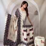 Silk Ajrakh Handblock Print Suit Pieces