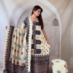 Silk Ajrakh Handblock Print Suit Pieces